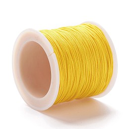 Honeyhandy Nylon Thread, DIY Material for Jewelry Making, Yellow, 1mm, 100yards/roll