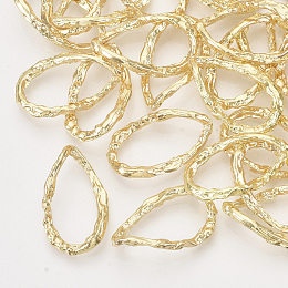 Honeyhandy Alloy Linking Rings, Teardrop, Light Gold, 27x16x3mm, Inner Diameter: 22x10.5mm