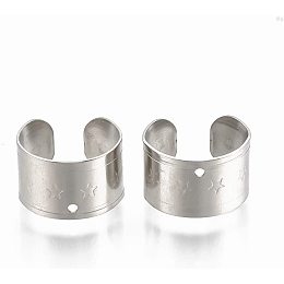 UNICRAFTALE 50pcs Stainless Steel Ear Cuff Helix Cartilage Clip on Earrings Non Piercing Cartilage Earrings for Women 10x7mm, Hole 0.8mm