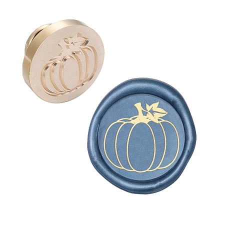 CRASPIRE Wax Seal Stamp Head Pumpkin Replacement Sealing Brass Stamp Head Olny for Embellishment of Envelope Invitations Wedding Wine Package Scrapbooks Parcels Gift Party Greeting Cards