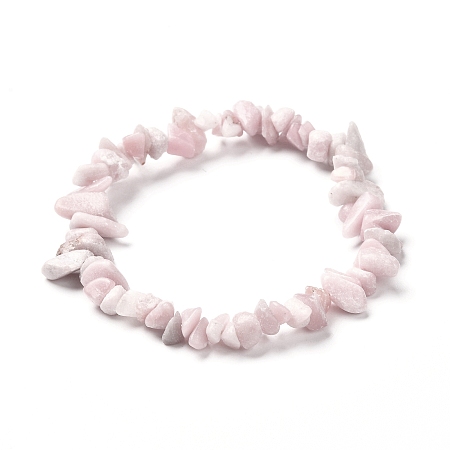 Honeyhandy Natural Pink Opal Chip Beads Stretch Bracelets, Inner Diameter: 2 inch(5cm)