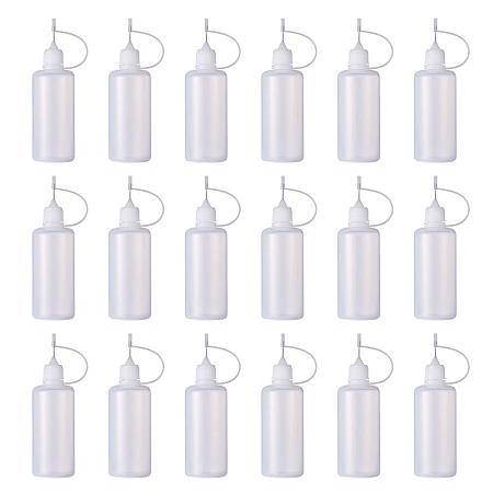 BENECREAT 18 Pack 2 Ounce Multi Purpose DIY Precision Tip Applicator Bottles Glue Applicator for DIY Quilling Tool, Precision Oiler and Alcohol Ink