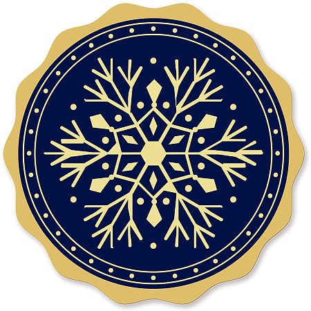 CRASPIRE Gold Foil Certificate Seals Snowflake 2