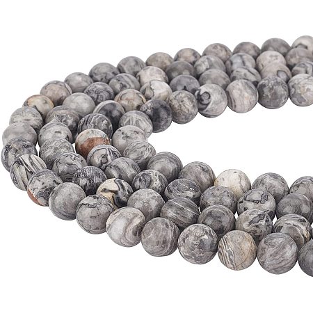 CHGCRAFT 156Pcs Round Beads Natural Beads Polished Beads for Craft DIY Jewelry Making Beads Garland Mixed