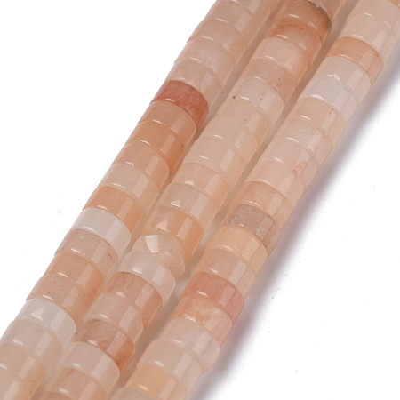 Honeyhandy Natural Pink Aventurine Beads Strands, Heishi Beads, Flat Round/Disc, 6x3mm, Hole: 1mm, about 116~119pcs/strand, 14.76~15.74 inch(37.5~40cm)