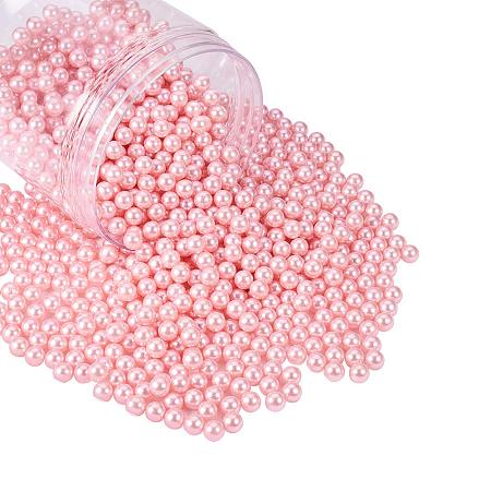 PandaHall Elite About 1500 Pieces 8mm Pink No Holes/Undrilled Imitated Pearl Beads for Vase Fillers, Wedding, Party, Home Decoration
