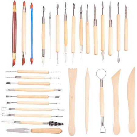 BENECREAT 30PCS Clay Sculpting Tools Set Pottery Carving Tool Set for Pottery Rock Painting Arts Crafts Shaping Modeling Embossing