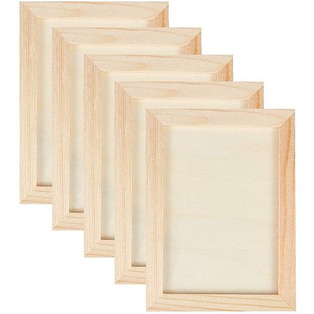 OLYCRAFT 10pcs Wood Canvas Boards 5”x7” Unfinished Wood Painting Boards, Wooden Paint Pouring Panel Boards for Painting, Clay Crafting, Art and Crafts