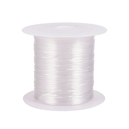 ARRICRAFT 0.8mm Elastic Stretch Polyester Jewelry Bracelet Crystal String Cord 10m Roll (White)
