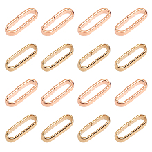 UNICRAFTALE 304 Stainless Steel Quick Link Connectors, Linking Rings, Oval, Golden & Rose Gold, 10x3.5x2mm; Inner Diameter: 8.5x2mm; 60pcs/box