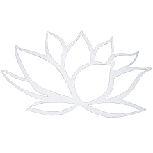 CREATCABIN Metal Lotus Wall Art Flower Design Wall Decor Sign Sculpture Iron Flower Decal for Indoor Outdoor Living Room Bedroom Kitchen Garden Housewarming Gift Yoga Meditation 10.94 x 6.22 Inch