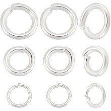 Beebeecraft 1 Box 240Pcs 3 Size Open Jump Rings Sterling Silver Plated Single Loop Small Circle Frames Key Chain Links Connector Rings for Bracelet Necklace Jewelry Making