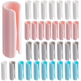 GORGECRAFT 32Pcs 4 Colors ABS Plastic Clamp for Plastic Greenhouses White Fixing Clips Snap Clamp Row Covers Greenhouse Tool for Shelters Row Cover Gardening Farm Plastic Supply Fixed