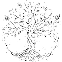 NBEADS Tree of Life Rhinestone Iron on Hotfix, Heat Transfer Decal Bling Rhinestone Decals Rhinestone Heat Transfer Patch Clothing Repair Applique for T-Shirt Clothing Pants Bags