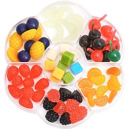 CHGCRAFT 70 PCS Artificial Fruits Fake Simulation Fruits for Decoration Lifelike Plastic Fruits Realistic Faux Fruit Decor for Home Kitchen Garden Decorations Party Supplies Photography Props