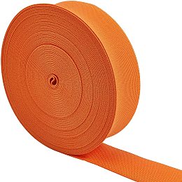 SUPERFINDINGS About 17.5 Yards Braided Elastic Bands Ultra Thick Flat Elastic Bands Orange Knit Webbing Sewing Accessories for Sewing DIY Crafts, 1.57 inch