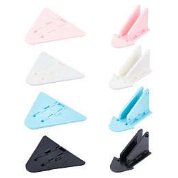 GORGECRAFT 4 Colors Sliding Door Locks for Proofing Pets Window Protection Lock Triangle Plastic Adhesive Safety Locks for Patio Closet Shower Glass Doors Shutters Wardrobe Accessories