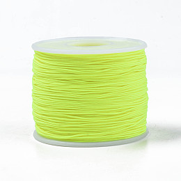 Honeyhandy Polyester Cords, Green Yellow, 0.5~0.6mm, about 131.23~142.16 yards(120~130m)/roll