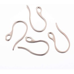 UNICRAFTALE 10pcs Mixed Color Earring Hooks Stainless Steel Ear Wire with Loop Metal Fish Ear Wire for Drop Earrings Jewelry Making 22x11.5x1mm, Hole 2.5x3.5mm