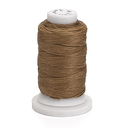 Honeyhandy Waxed Polyester Cord, Flat, Camel, 1mm, about 76.55 yards(70m)/roll