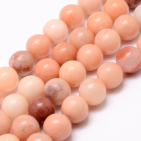 ARRICRAFT Natural Pink Aventurine Beads Strands, Round, 8mm, Hole: 1mm, about 48pcs/strand, 15'