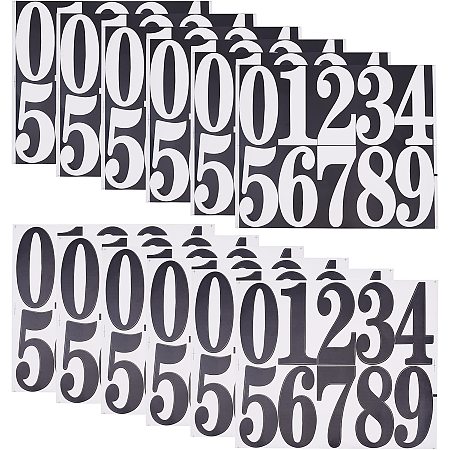 NBEADS 12 Sheets 2 Colors Mailbox Numbers Sticker, Number 0~9 Waterproof Decals Self Adhesive Vinyl Address Numbers for Mailbox Signs Window Door Cars Trucks Residence Business