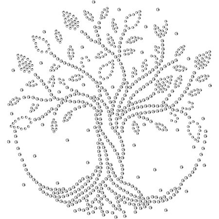 NBEADS Tree of Life Rhinestone Iron on Hotfix, Heat Transfer Decal Bling Rhinestone Decals Rhinestone Heat Transfer Patch Clothing Repair Applique for T-Shirt Clothing Pants Bags
