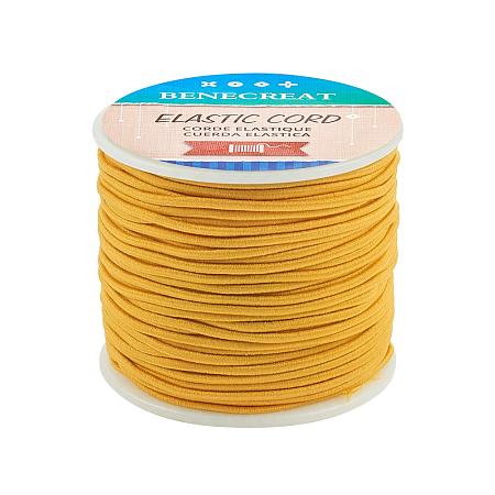 BENECREAT 2mm 55 Yards Elastic Cord Beading Stretch Thread Fabric Crafting Cord for Jewelry Craft Making (Orange)