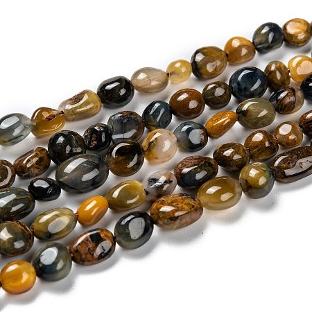 Honeyhandy Natural Pietersite Beads Strands, Nuggets, Tumbled Stone, 5~8.5x5.5~7x3.5~4mm, Hole: 0.7mm, about 64pcs/strand, 16.34''(41.5cm)