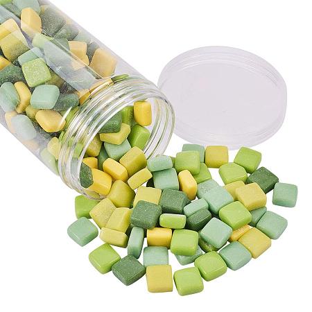 PandaHall Elite 500g Green Series Stained Mosaic Tiles Crystal Cabochons Large Pieces for Home Decoration Crafts Supply DIY Handmade Project