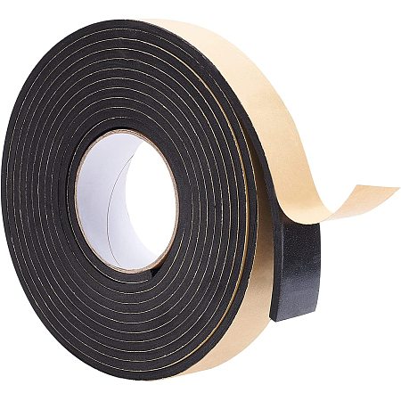 SUPERFINDINGS 2 Rolls Total 32.8 Feet Single-Sided Adhesive EVA Seal Foam Strip 1.77Inch Width Foam Insulation Tape with Strong Adhesive Soundproofing Sealing Tape for Doors and Windows Insulation