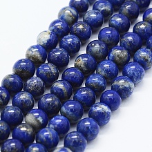 Arricraft Natural Lapis Lazuli Beads Strands, Round, 6mm, Hole: 0.5mm, about 65pcs/strand, 15.5 inches(39.5cm)