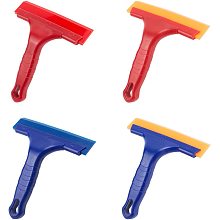 GLOBLELAND 4Pcs Window Tint Squeegee Shower Squeegee Auto Glass Blade Squeegee for Car Windshield Mirror Glass Door Bathroom Glass