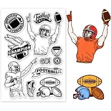 PandaHall Elite Sport Clear Stamps, PVC Plastic Stamps Fashion Sport Football Theme Stamp for DIY Scrapbooking, Photo Album Decorative, Cards Making, Stamp Sheets, Film Frame