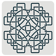 FINGERINSPIRE Square Celtic Knot Stencil 30x30cm Reusable Viking Celtic Knot Stencil DIY Craft Spiral Celtic Symbol Stencil for Painting on Wall, Canvas, Tile, Furniture and Paper