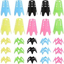 CHGCRAFT 25Pcs 10 Styles Golf Simulator Tees Plastic Golf Tee Golf Mat Tees Practice Golf Tees Perfect for Turf and Driving Range Indoor Claw Tee Mixed Color