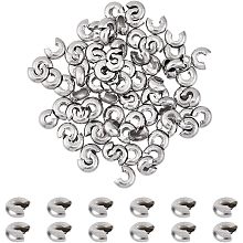 SUPERFINDINGS About 50Pcs Stainless Steel Bead Physical Stop 7x3mm Shutter Bead Chain Stopper Ball Chain Cord Connector Clips Blind Control Ball, Hole: 2mm