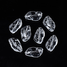 Honeyhandy Transparent Acrylic Beads, Nuggets, Clear, 20.5x13x4.5mm, Hole: 1.5mm, about 750pcs/500g