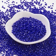 MGB Matsuno Glass Beads, Japanese Seed Beads, 11/0 Opaque Round Hole Glass Seed Beads, Two Cut, Hexagon, Blue, 2x2x2mm, Hole: 0.8mm, about 1760pcs/20g