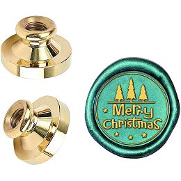 ARRICRAFT Wax Seal Stamp Head Merry Christmas Tree Pattern 0.98" Retro Brass Sealing Stamp Head Only for Party Invitation, Envelope Sealing, Greeting Card, Gift Wrapping, Wine Package