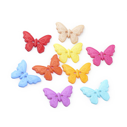 Honeyhandy 2-Hole Acrylic Buttons, Butterfly, Mixed Color, 17x22.5x2mm, Hole: 2mm