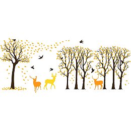 OLYCRAFT Self-Adhesive Wall Stickers Tree Pattern PVC Wall Decals Waterproof Wall Sticker for Bedroom Living Room Home Decorations Wallpaper Wall Decor 26x15.4inch/46.9x15.4inch