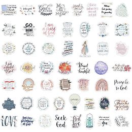 GORGECRAFT 104PCS Bible Verse Stickers Inspirational Quote Wall Decals Christian Motivational Faith Posters Religion Adhesive Label Tags Suitcase Mobile Phone Shell Water Bottle Laptop Scrapbooking