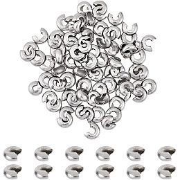 SUPERFINDINGS About 50Pcs Stainless Steel Bead Physical Stop 7x3mm Shutter Bead Chain Stopper Ball Chain Cord Connector Clips Blind Control Ball, Hole: 2mm