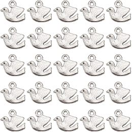 SUNNYCLUE 1 Box 100Pcs Peace Dove Charms Dove Charm Bulk Bird Pigeon Alloy Dove Silver Hollow Mini Animal Open Back Frame Doves Charms for Jewelry Making Charms DIY Craft Earrings Bracelets Supplies