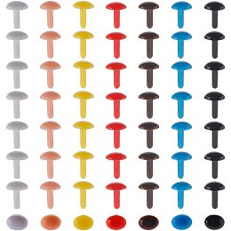 GORGECRAFT 112Pcs Plastic Matte Safety Noses 7 Colors Amigurumi Safety Eyes and Nose Craft Screw Dog Nose Doll Making Supplies for Stuffed Animals Making Clay Figures Wool Needle Felting Bears