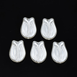 Honeyhandy ABS Plastic Imitation Pearl Beads, Flower, Creamy White, 16x12x7mm, Hole: 1.2mm, about 670pcs/500g