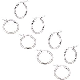 UNICRAFTALE 40pcs 19mm Hoop Earring Stainless Steel Hoop Earrings Hypoallergenic Earring Hoops Components for Women Jewellery Making, Stainless Steel Color