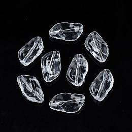 Honeyhandy Transparent Acrylic Beads, Nuggets, Clear, 20.5x13x4.5mm, Hole: 1.5mm, about 750pcs/500g