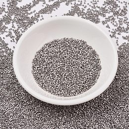 MIYUKI Delica Beads, Cylinder, Japanese Seed Beads, 11/0, (DB0338) Matte Palladium Plated, 1.3x1.6mm, Hole: 0.8mm; about 2000pcs/10g